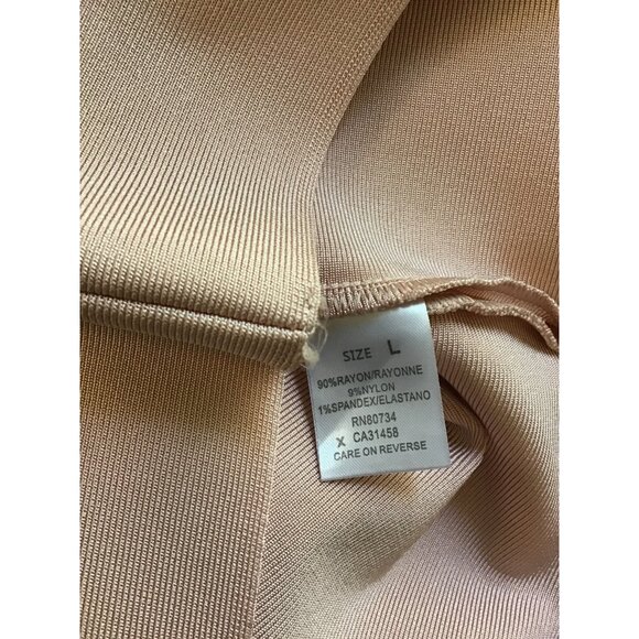 HIGH NECK WOMEN'S BACK ZIPPER CLOSURE MIDI BODYCONTOUR DRESS SIZE LARGE - Picture 8 of 8